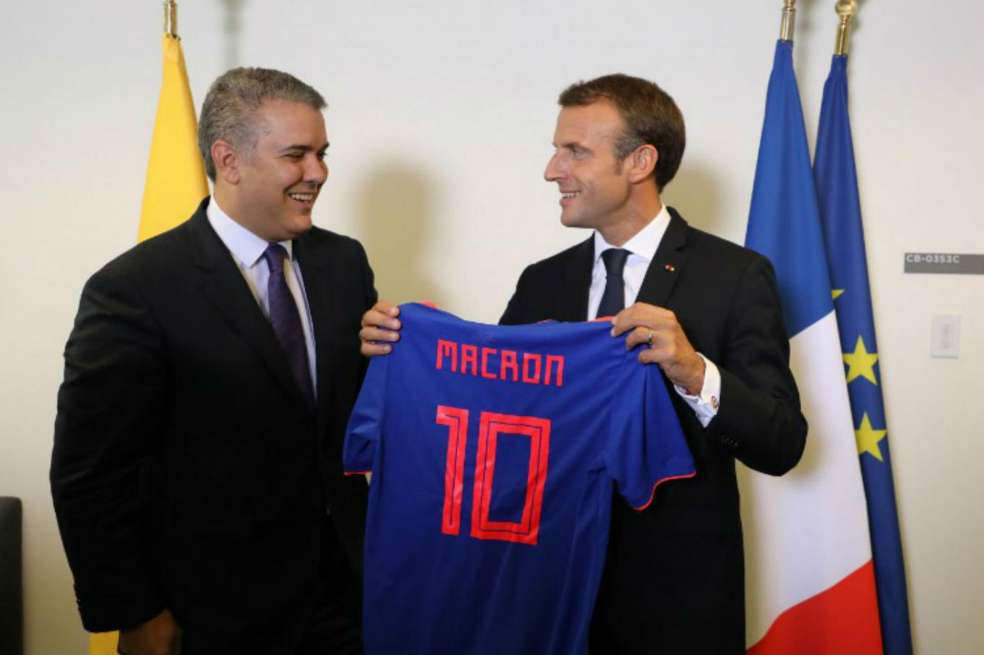 Los presidentes de Colombia, Iván Duque, y Francia, Emmanuel Macron. / SIG