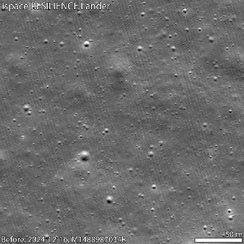 NASA revela imagen del sitio donde se estrelló misión japonesa no tripulada en la Luna