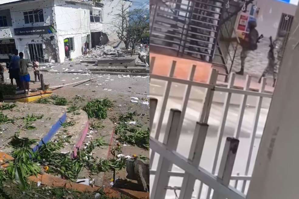 Ataque a Buenos Aires (Cauca): reportan uniformados heridos y daños a sede de Banco Agrario