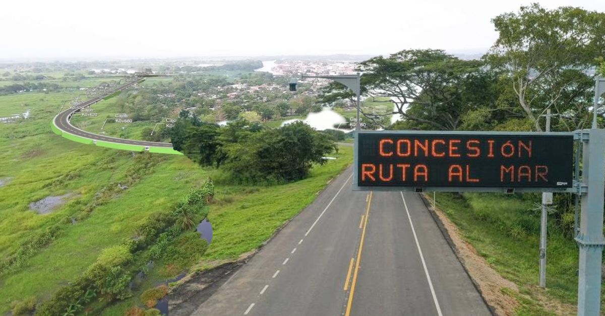 Renders de la concesión Ruta al mar,  la vía de 504 kilómetros que atraviesa los departamentos de Antioquia, Córdoba, Sucre y Bolívar.