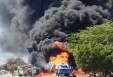 Camión cisterna cargado de combustible se incendió y explotó en Maicao, La Guajira