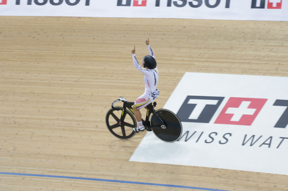 Martha Bayona logró la medalla de plata en el Mundial de Pista. / Federación Colombiana de Ciclismo