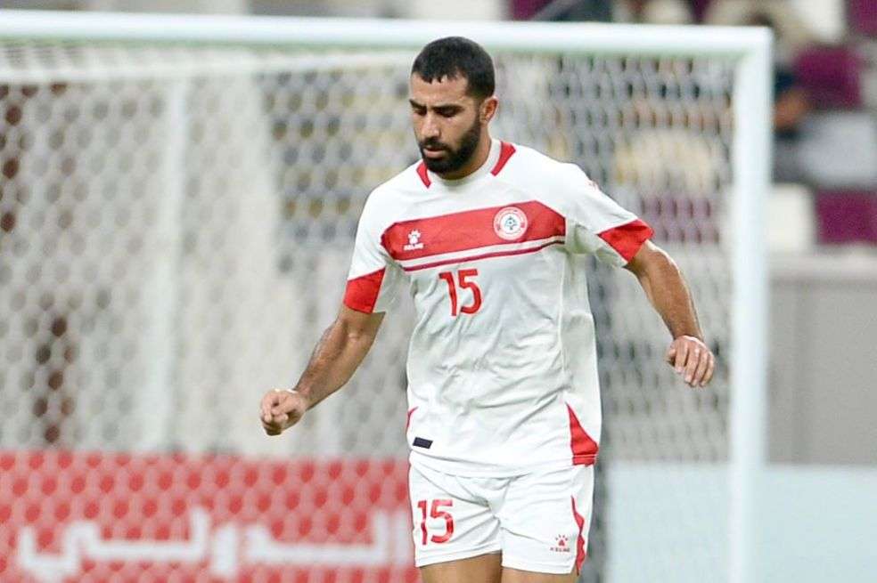 Jihad Ayoub, volante venezolanolibanés que viste los colores de la selección del Líbano desde 2021.
