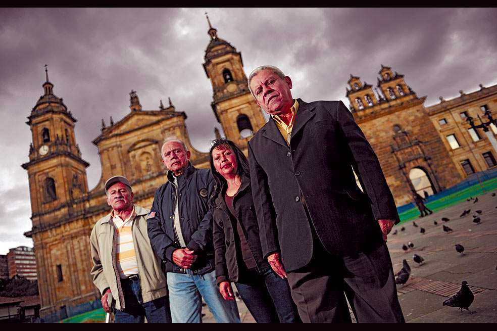 De izquierda a derecha: Marco Villamil, Guillermo Villamil, Luz Marina Pérez y Edelberto Hernández. Andrés Torres - El Espectador