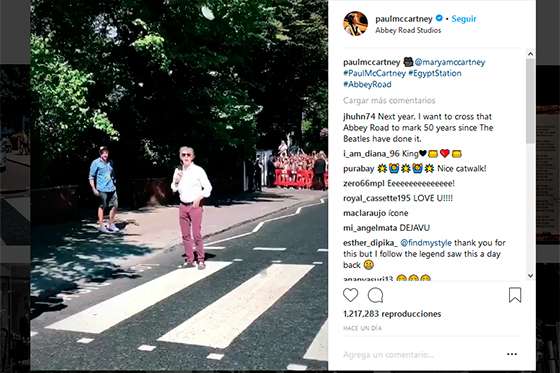 Tomada de Instagram.com/paulmccartney