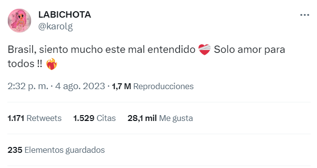 Karol G y el malentendido con Anitta por el que pidió disculpas a Brasil