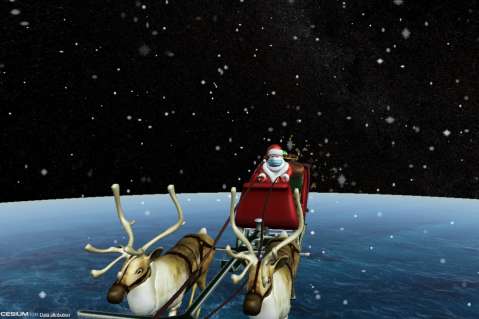 Conozca, en tiempo real, por dónde va pasando Papá Noel repartiendo regalos