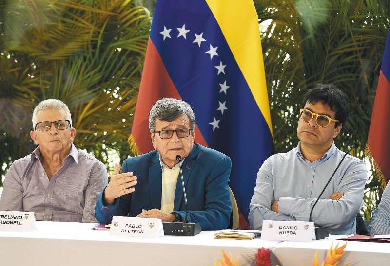 El primer ciclo de diálogos con el Eln se desarrolló en Caracas (Venezuela). Este 13 de febrero arranca el segundo ciclo en México. / AP