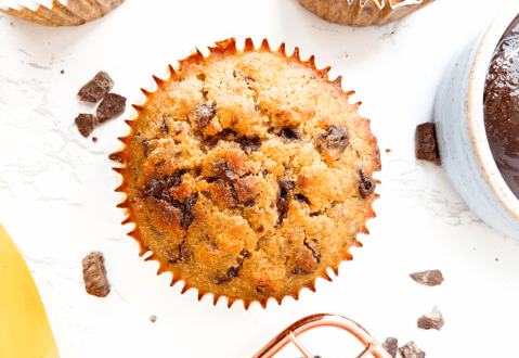 “Muffins” de auyama y chocolate: la receta saludable que parece de pastelería