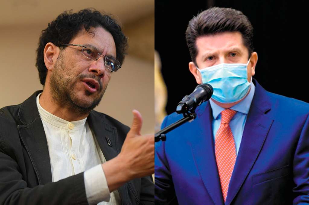 El senador Iván Cepeda y el ministro de Defensa, Diego Molano.