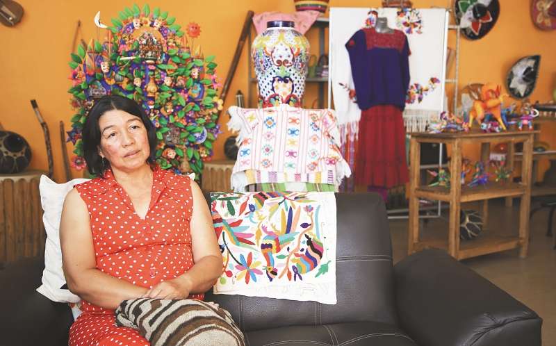 Imagen de Nélida, como le gusta que la llamen, una de las refugiadas colombianas en México.