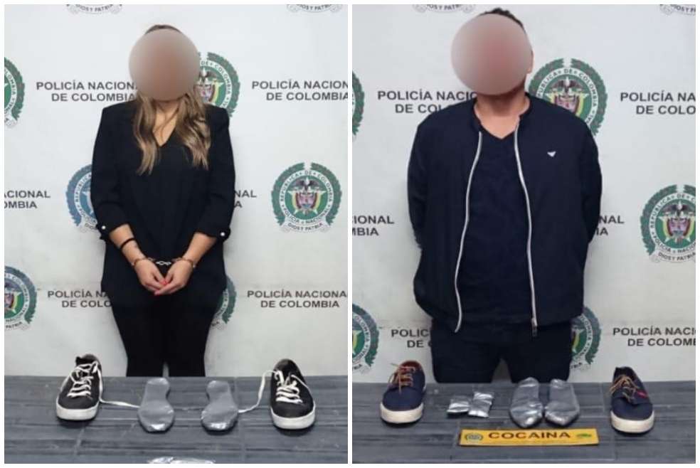 Zurine Segura y Diego Blanco serán investigados por el delito de tráfico, fabricación y porte de estupefacientes.
 / Cortesía Policía Antinarcóticos