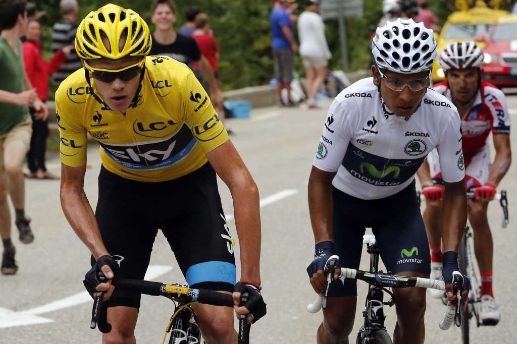 Christopher Froome (izq.), junto a Nairo Quintana.