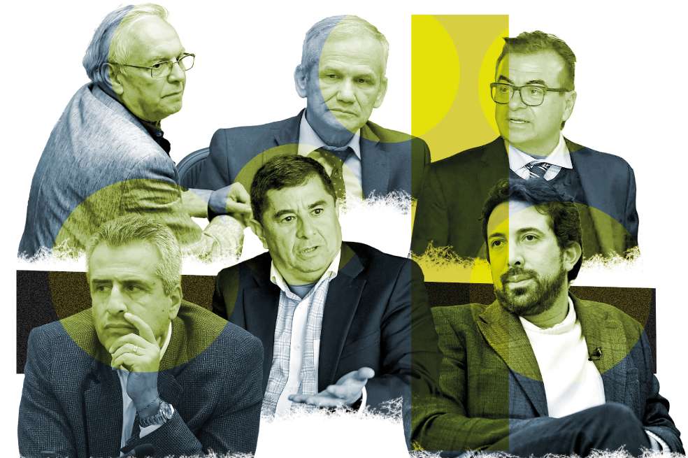 Ricardo Bonilla, Carlos Ramón González, Olmedo López, Luis Fernando Velasco, César Manrique y Diego Guevara.
