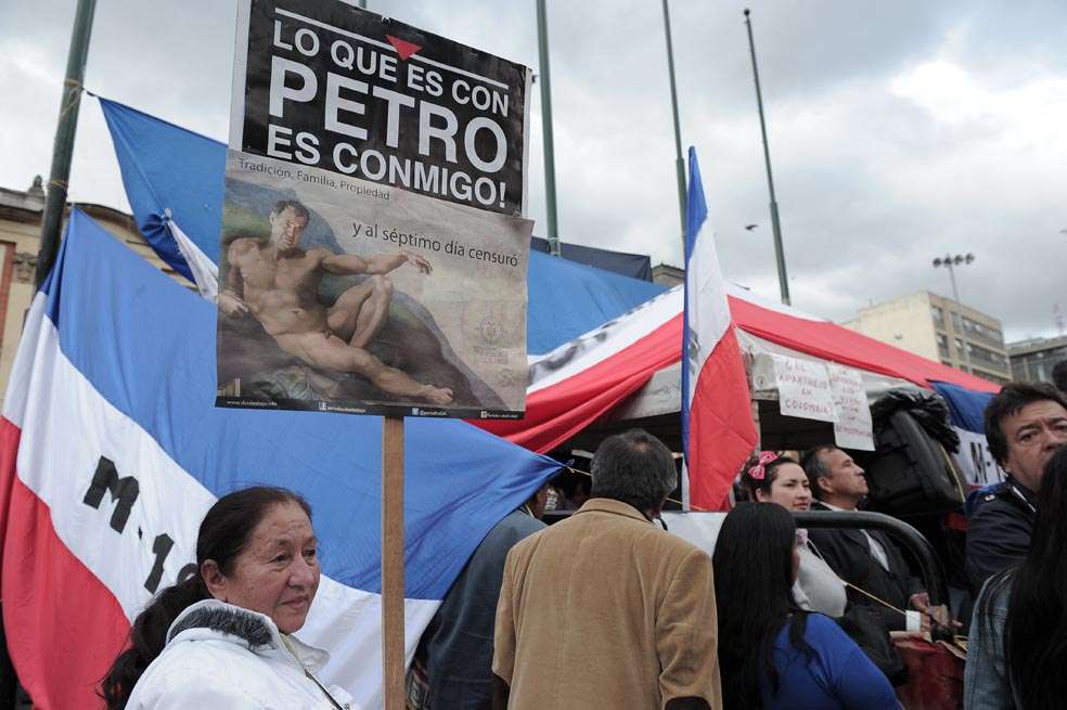 La carpa del M-19 en la Plaza de Bolívar. / David Campuzano