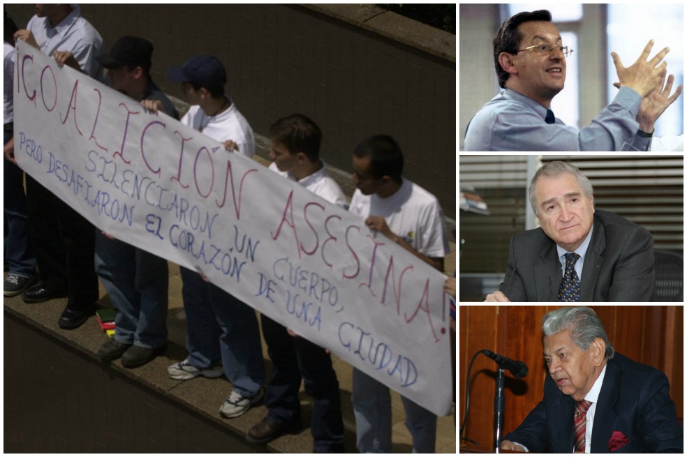 Quienes marcharon tras el homicidio de Orlando Sierra pusieron sus ojos, de inmediato, en la coalición barcoyepista, a la que perteneció Ferney Tapasco. / Orlando Sierra Hernández, Ómar Yepes Alzate, Víctor Renán Barco. / “La Patria” y archivo