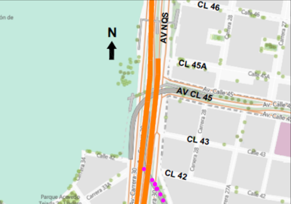 ¡Ojo! Cerrarán calzada exclusiva de TM en la Av. NQS entre calle 40A y calle 46.