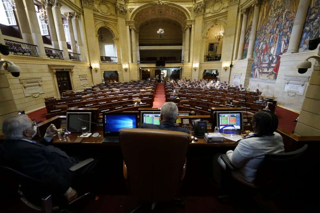 Sesión presencial en la Cámara de Representantes.