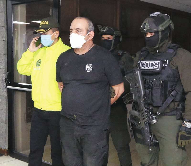 AP PROVIDES ACCESS TO THIS PUBLICLY DISTRIBUTED HANDOUT PHOTO PROVIDED BY COLOMBIA POLICE PRESS OFFICE; MANDATORY CREDIT.