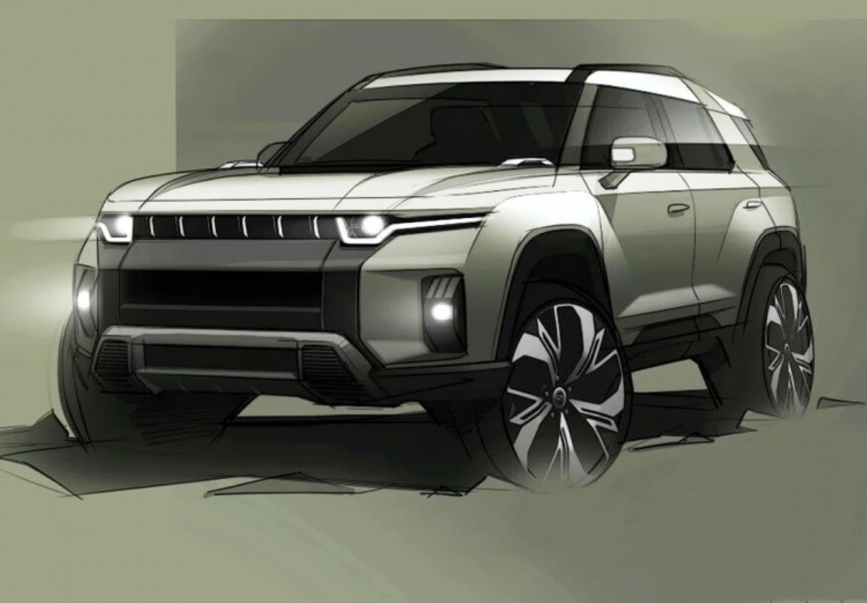 La J100 tendría la misma plataforma MESMA en al que viene construida la Korando e-Motion.