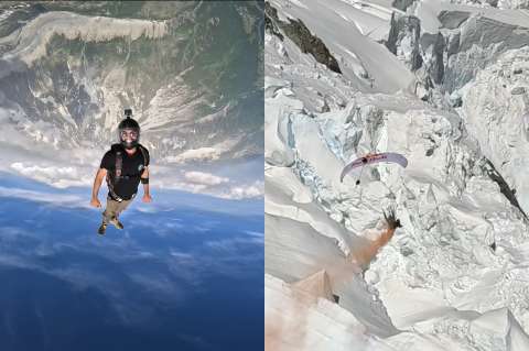 La increíble historia del hombre que sobrevoló el Mont Blanc en paracaídas: “Nací en el cielo”