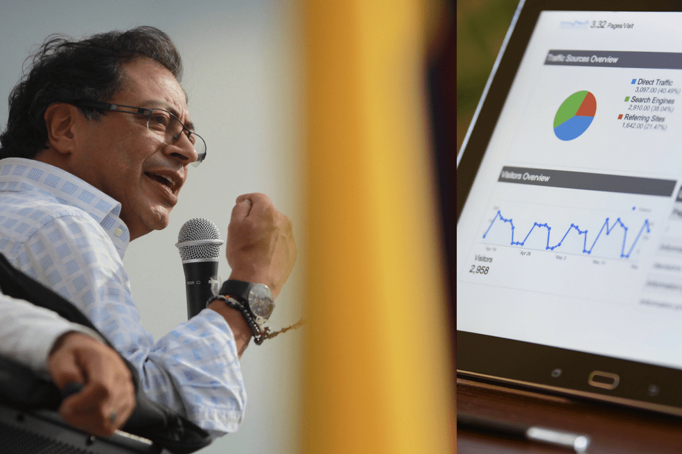 “¿Qué hizo Petro por Bogotá?", ha sido la pregunta más buscada por los internautas. / Agencia EFE y Canva