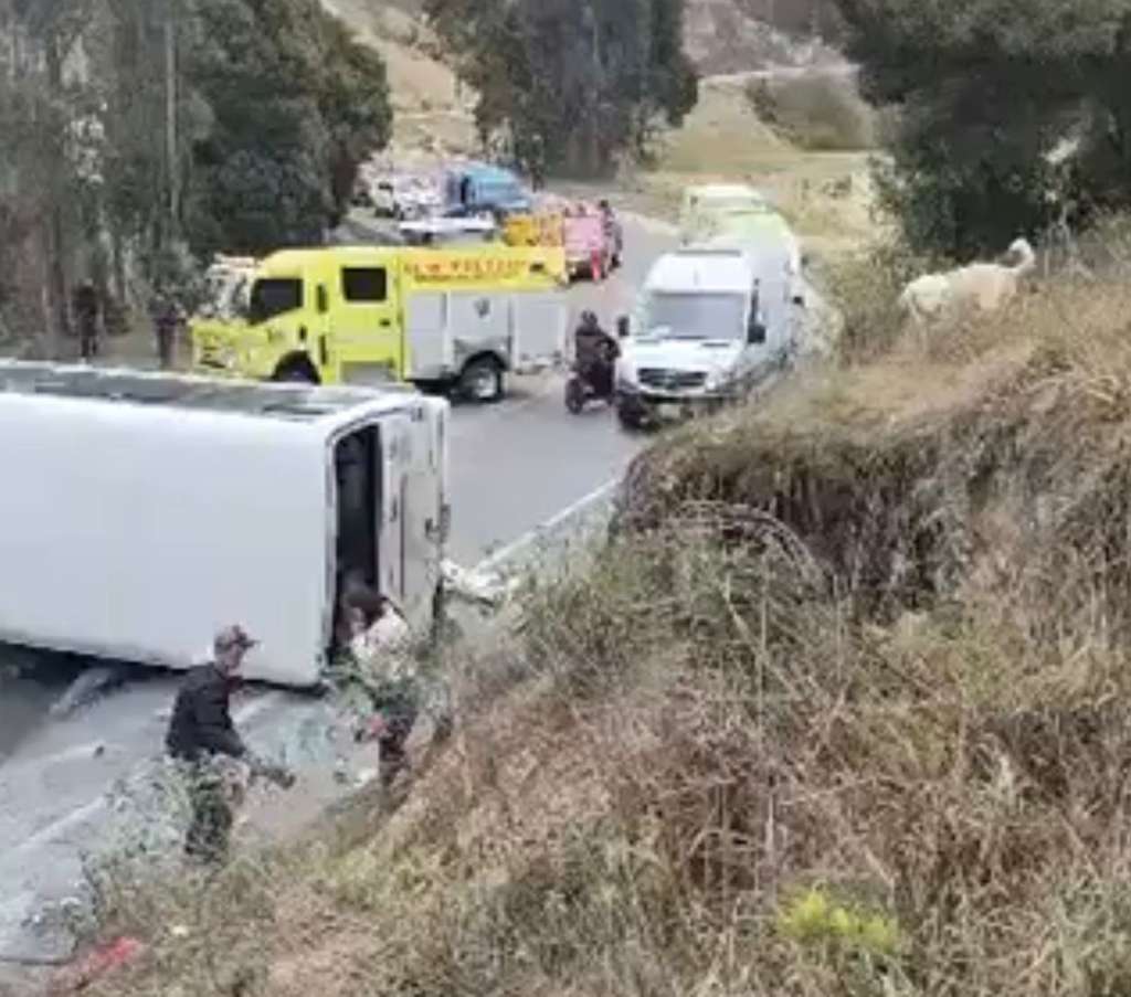 Accidente en la vía Tunja-Villa de Leyva