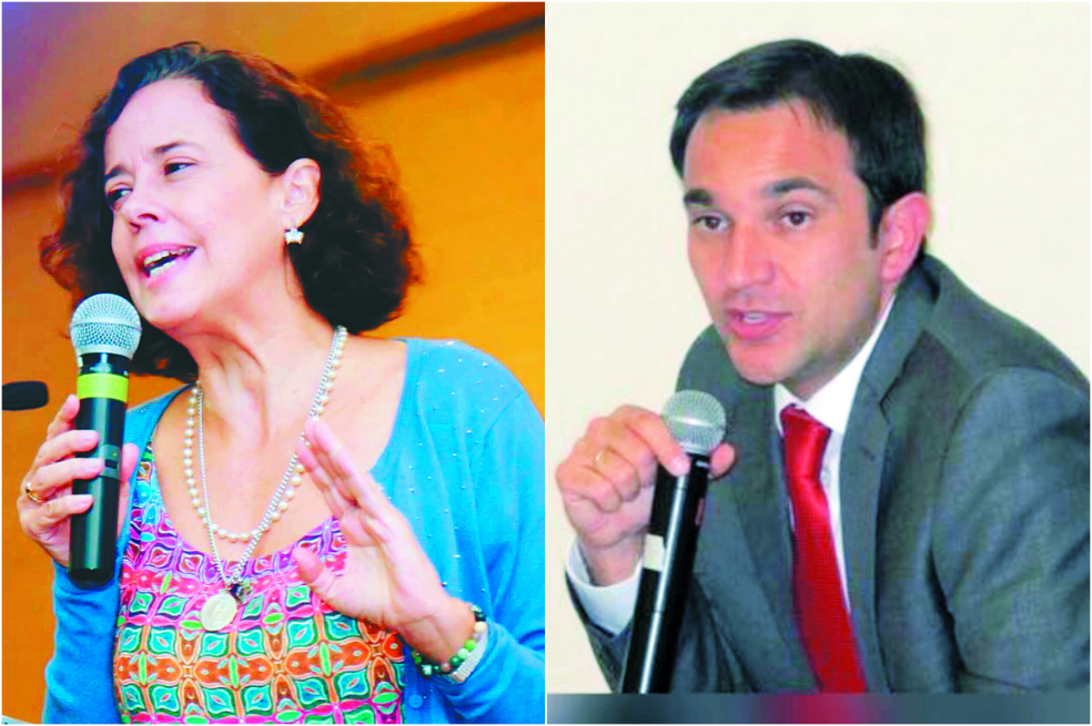 Rosa Inés Ospina, presidenta de la junta de Transparencia por Colombia. - Andrés Hernández, director encargado de Transparencia por Colombia.
