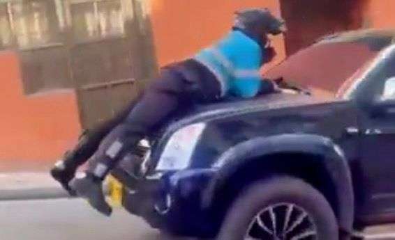 El hecho ocurrió en un sector del centro histórico de Tunja con cierres viales por actividades del Aguinaldo Boyacense.