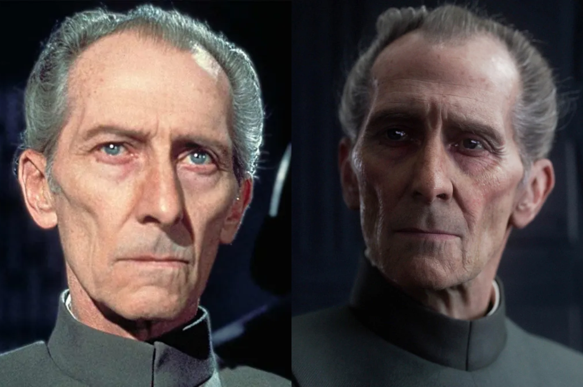 Peter Cushing interpretó a Mo Tarkin en la primera película de "Star Wars".