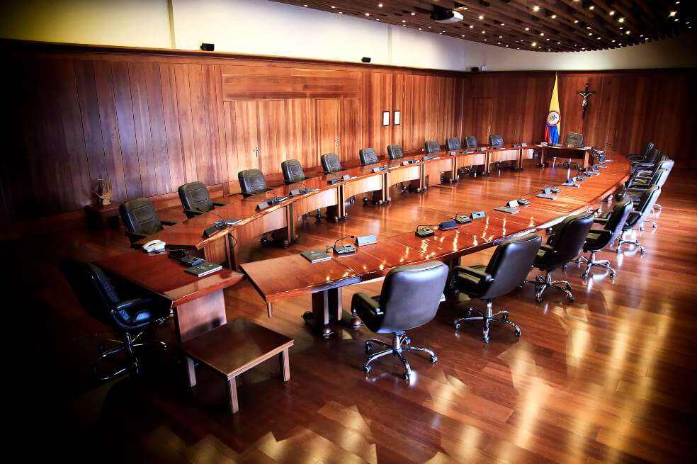 Cuando el magistrado Ariel Salazar termine su periodo, la Corte Suprema se quedará con ocho plazas vacías. Así, su Sala Plena quedará inhabilitada para tomar decisiones. / Cortesía Corte Suprema