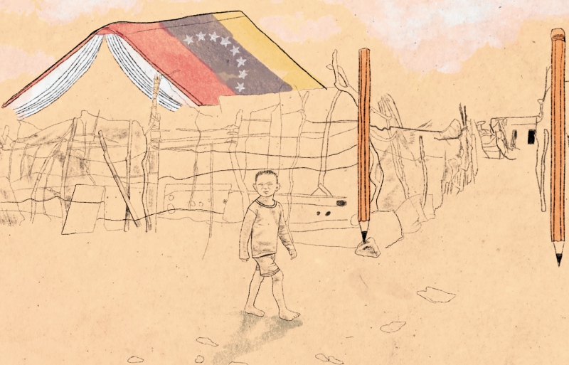 A pesar de que la educación es un derecho para cualquier ciudadano en Colombia, los niños migrantes aún enfrentan múltiples barreras estructurales que no les permiten ir a clases. / María Camila Sánchez Naicipa