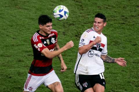 Discreto estreno de James Rodríguez con Sao Paulo en el empate frente a Flamengo
