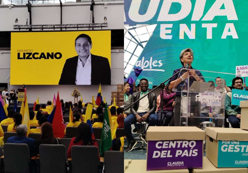 Presentaciones oficiales de la inscripción de firmas para las candidaturas de Mauricio Lizcano y Claudia López.