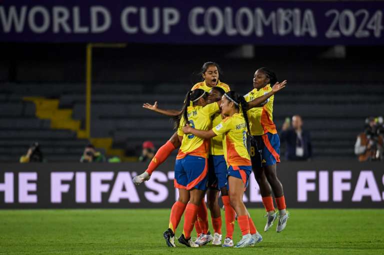 Así celebró Colombia sus goles contra Australia en El Campín.