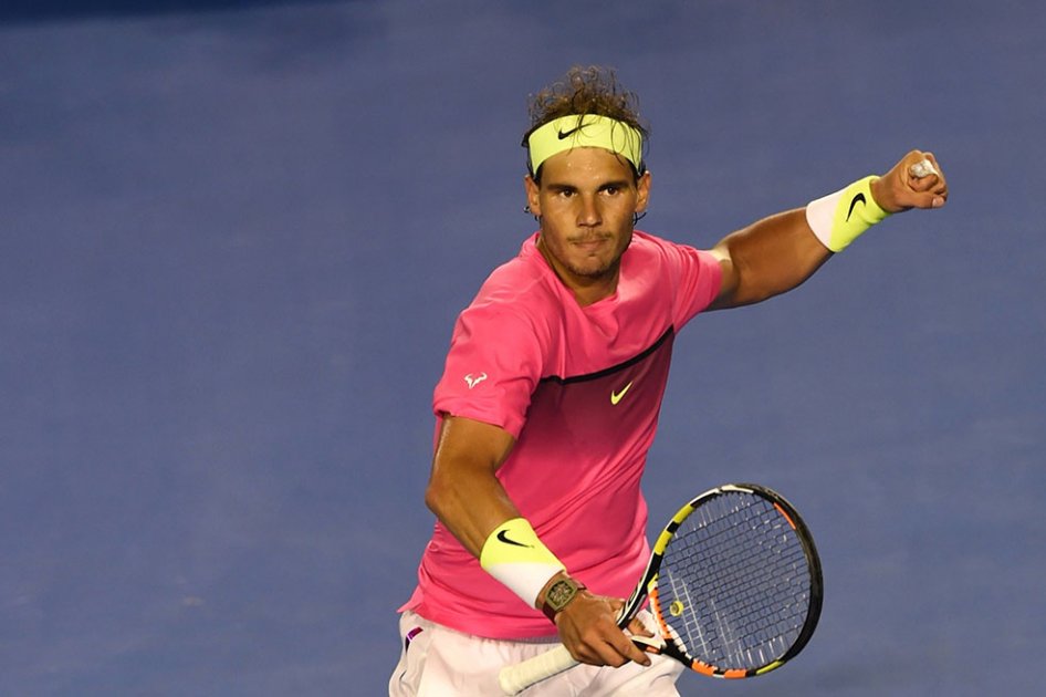Rafael Nadal celebra su victoria en segunda ronda del Abierto de Australia. Foto: AFP