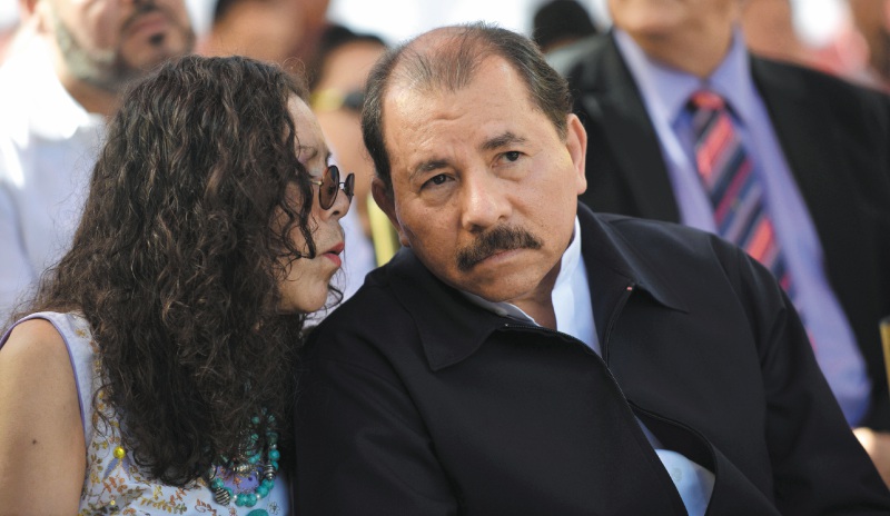 Rosario Murillo y Daniel Ortega, presidente de Nicaragua.
