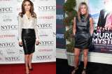 Angelina Jolie y Jennifer Aniston marcan tendencia de moda usando faldas