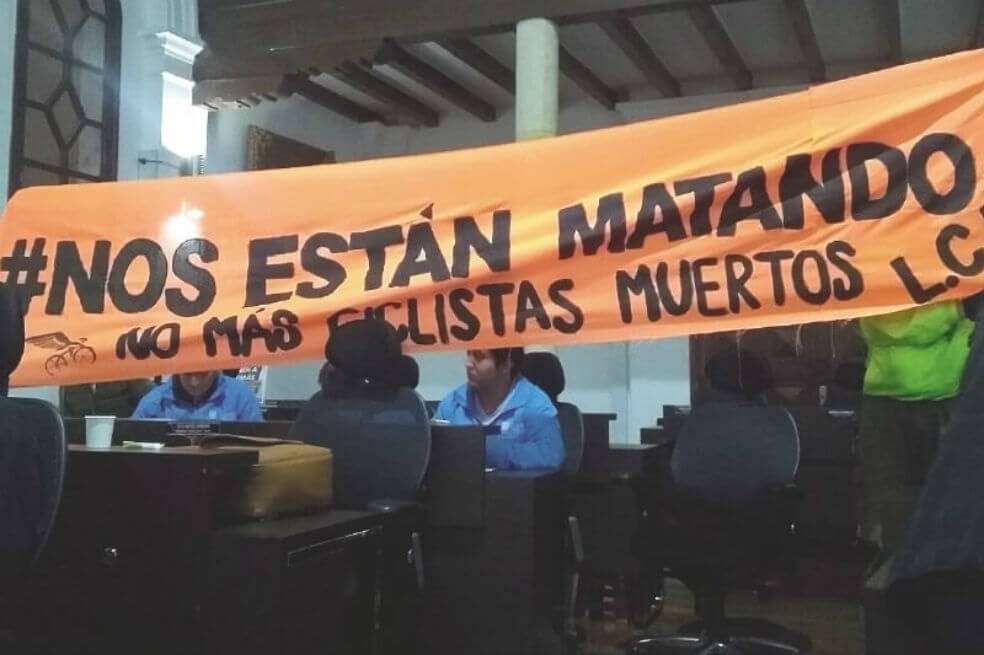 Los ciclistas manifestaron su indignación por la inseguridad. / Archivo particular