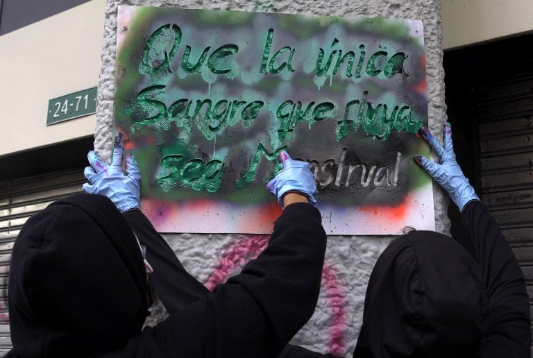 Los carteles también fueron protagonistas en la marcha del 8M