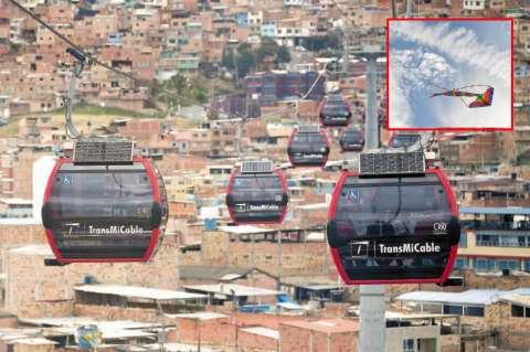 Prohíben elevar cometas en las inmediaciones del Transmicable, en Bogotá