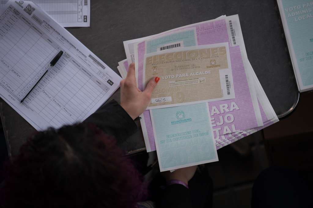 Votación para las  elecciones regionales 2019.