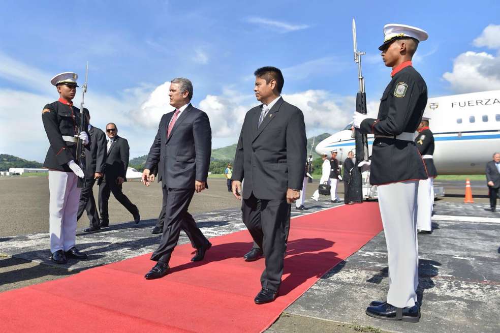 Iván Duque junto a Alexis Betancourth, ministro de Seguridad. / Presidencia de la República