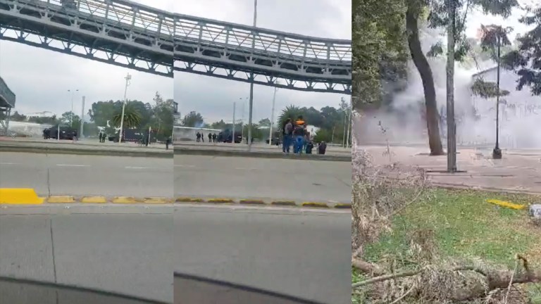 Disturbios en Bogotá: manifestantes se enfrentaron con la Policía cerca a la UNAL