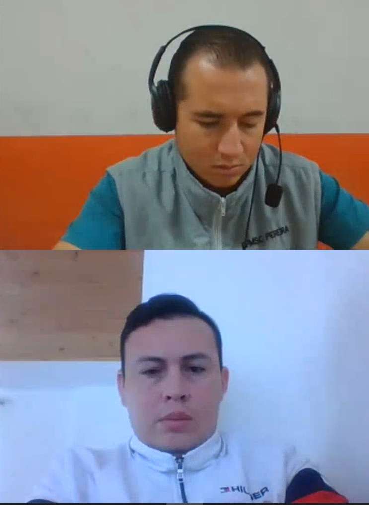 Luis Guillermo Pérez Velandia y Juan David González Cárdenas, expolicías que preacordaron con la justicia y aceptaron cargos por corrupción.