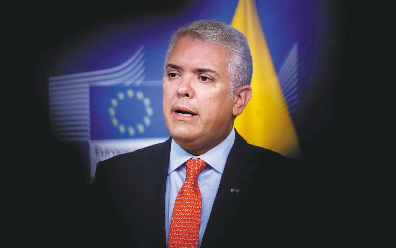 Entre agosto de 2018 y diciembre de 2020 se produjeron un total de 27 comparecencias del presidente Iván Duque fuera de Colombia. / AFP