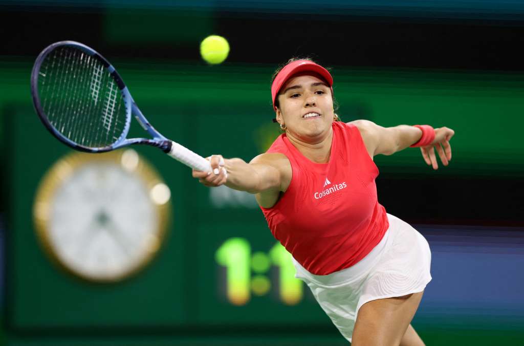 Camila Osorio durante su participación en Indian Wells.