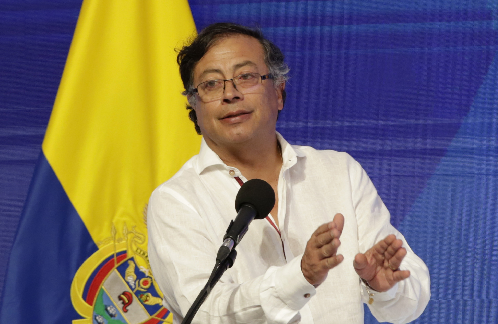 CTG001. CARTAGENA (COLOMBIA), 02/09/2022.- El presidente de Colombia, Gustavo Petro, participa en la clausura del Congreso Nacional de Minería hoy, en Cartagena (Colombia). EFE/ Ricardo Maldonado Rozo