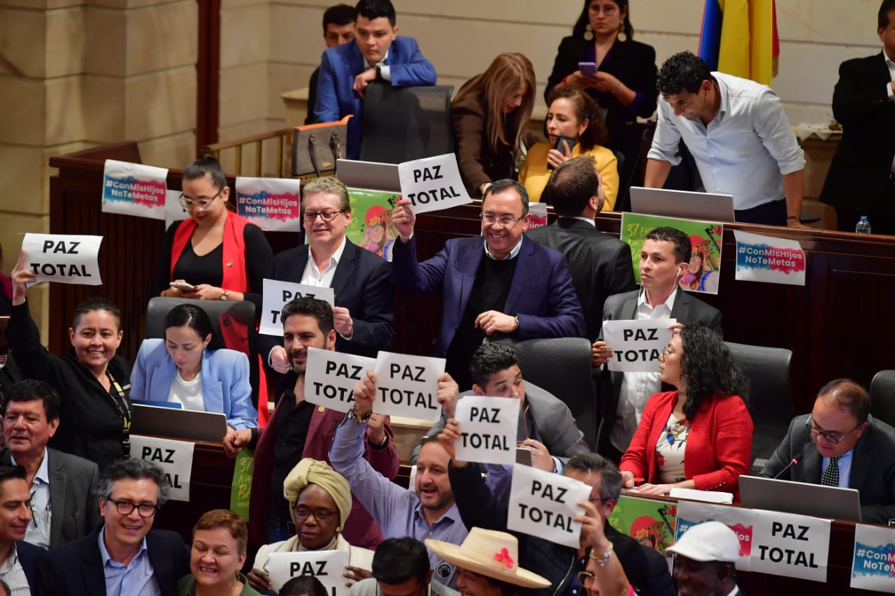 Plenaria en Cámara de Representantes sobre ley de "paz total".