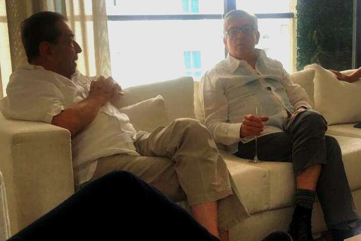 Fuad Char y el expresidente César Gaviria durante la reunión del viernes pasado. / Cortesía